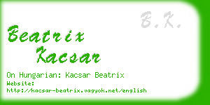 beatrix kacsar business card